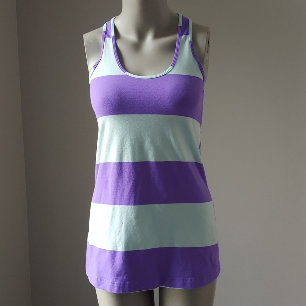 Lululemon Cool Racerback Bold Stripe Power Purple